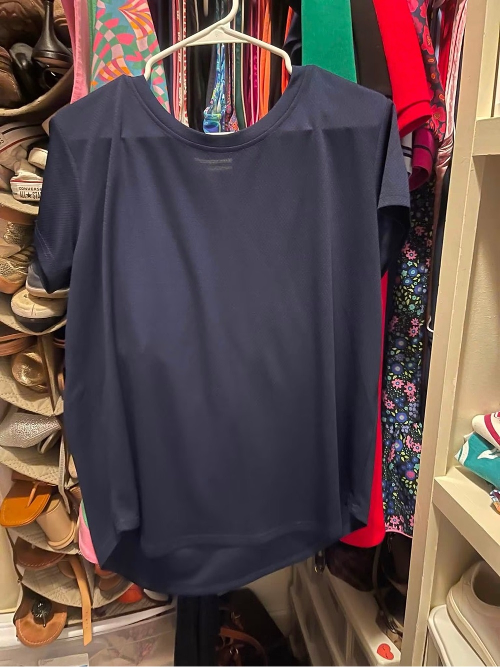 Women's Navy Short-Sleeve Athletic Tee